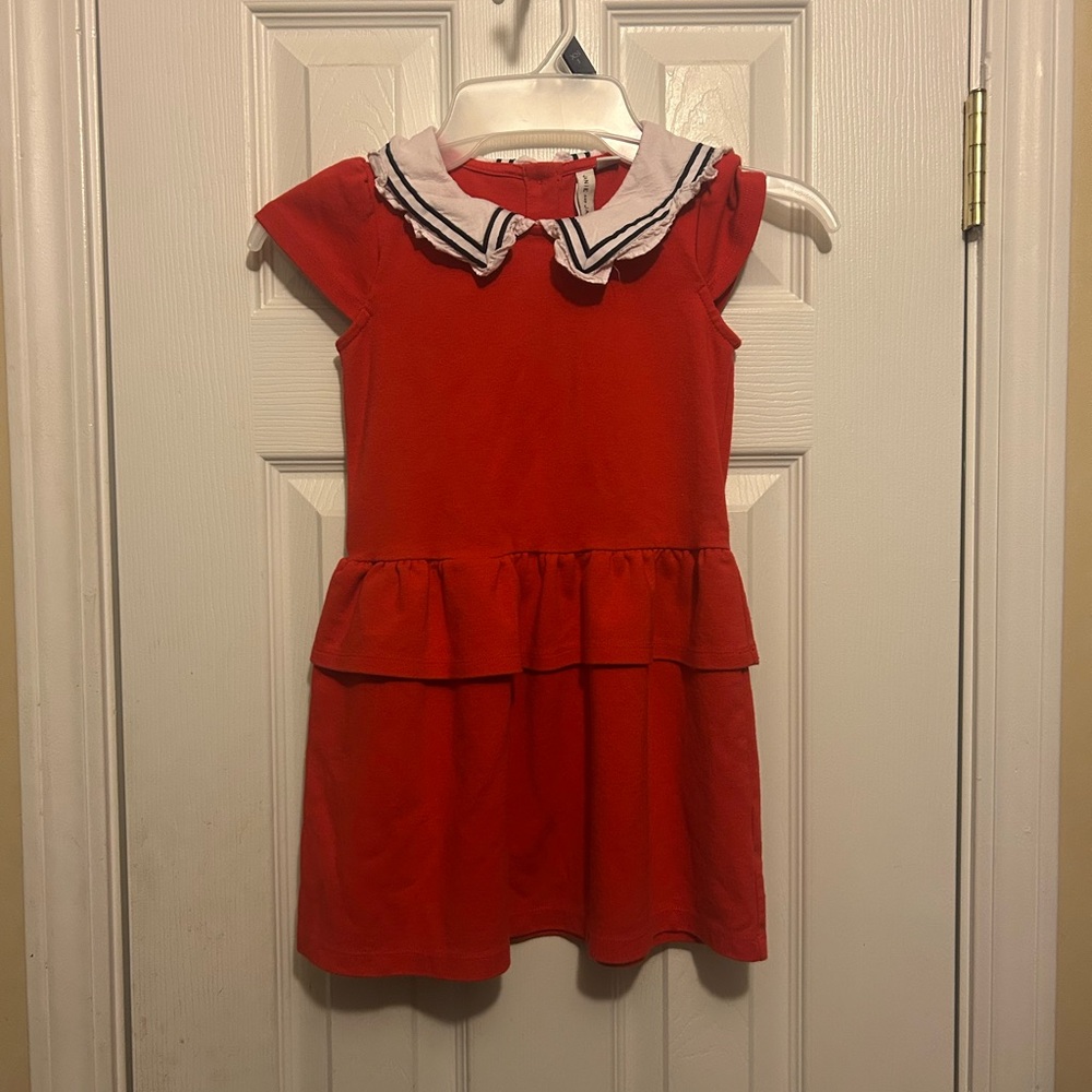 Girls👧🏻Janie & Jack Sailor Collar Ponte Dress👗Sz 5 - Picture 2 of 8